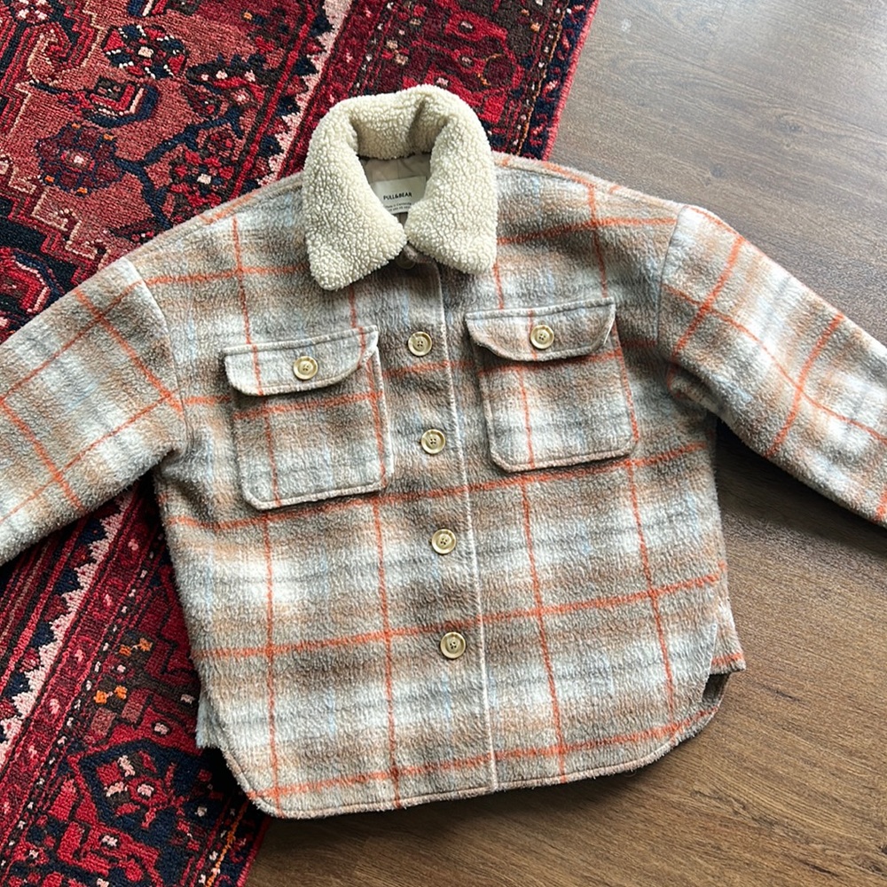 Plaid Button Jacket - Pull & Bear - image 1